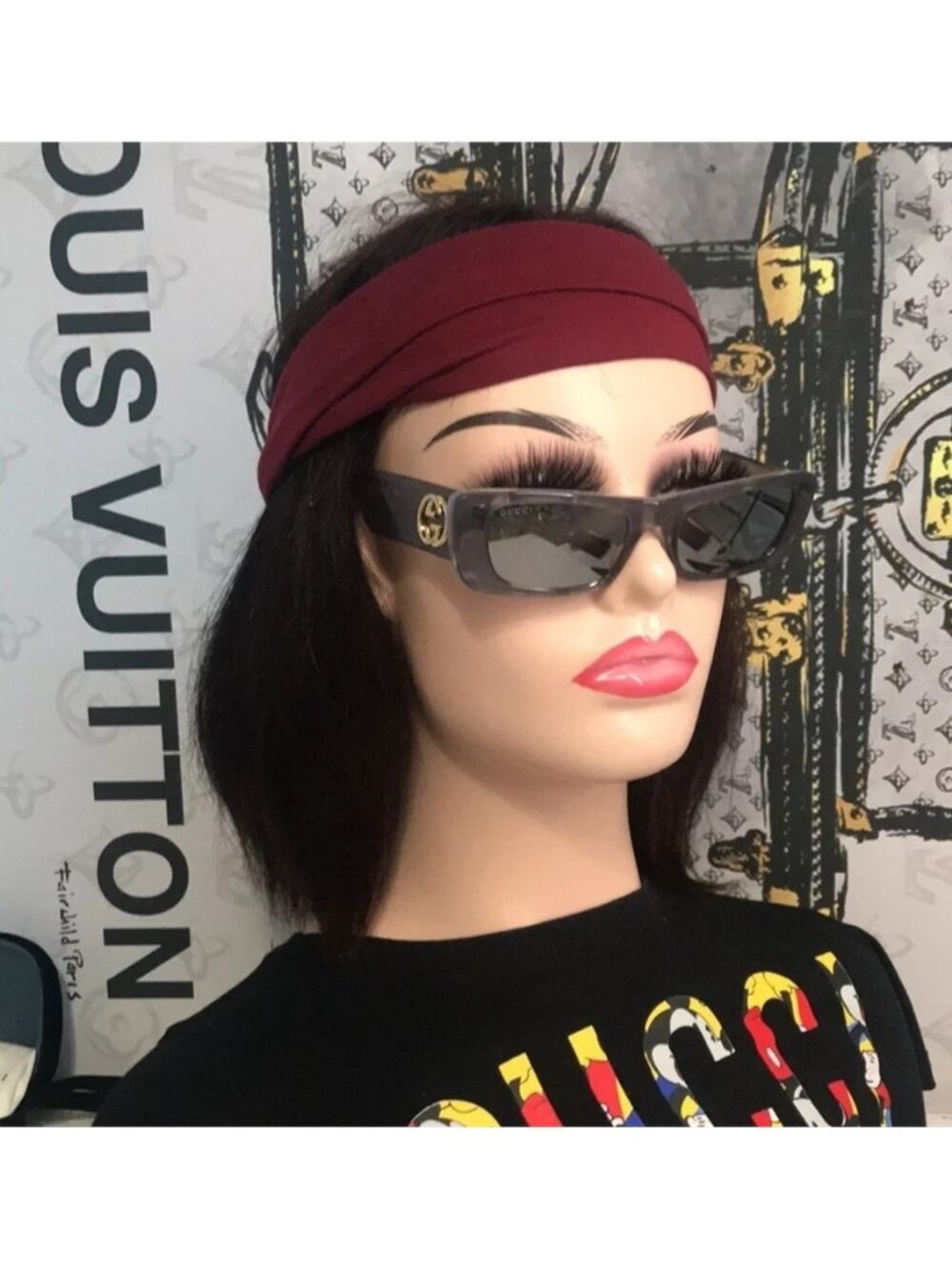 New Authentic Gucci GG0516S 002 Transparent Grey Square Silver Mirror Lens